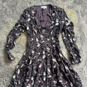 Sunday Best Purple and White Long Sleeve Dress